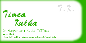 timea kulka business card